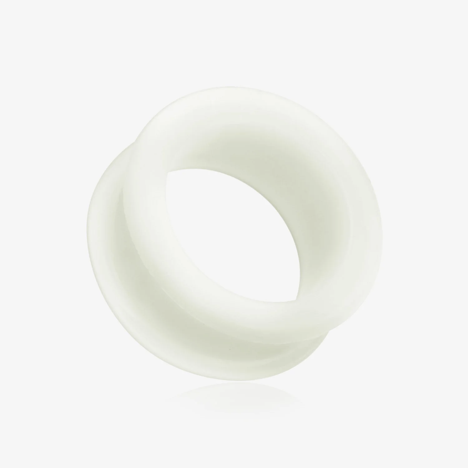 A Pair Of Supersize Glow in the Dark Silicone Double Flared Tunnel Plug