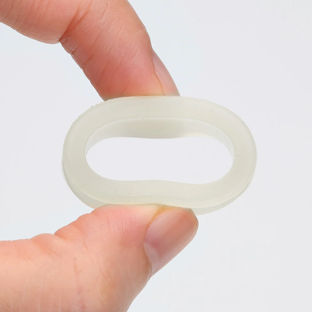 A Pair Of Supersize Glow in the Dark Silicone Double Flared Tunnel Plug - Image 3