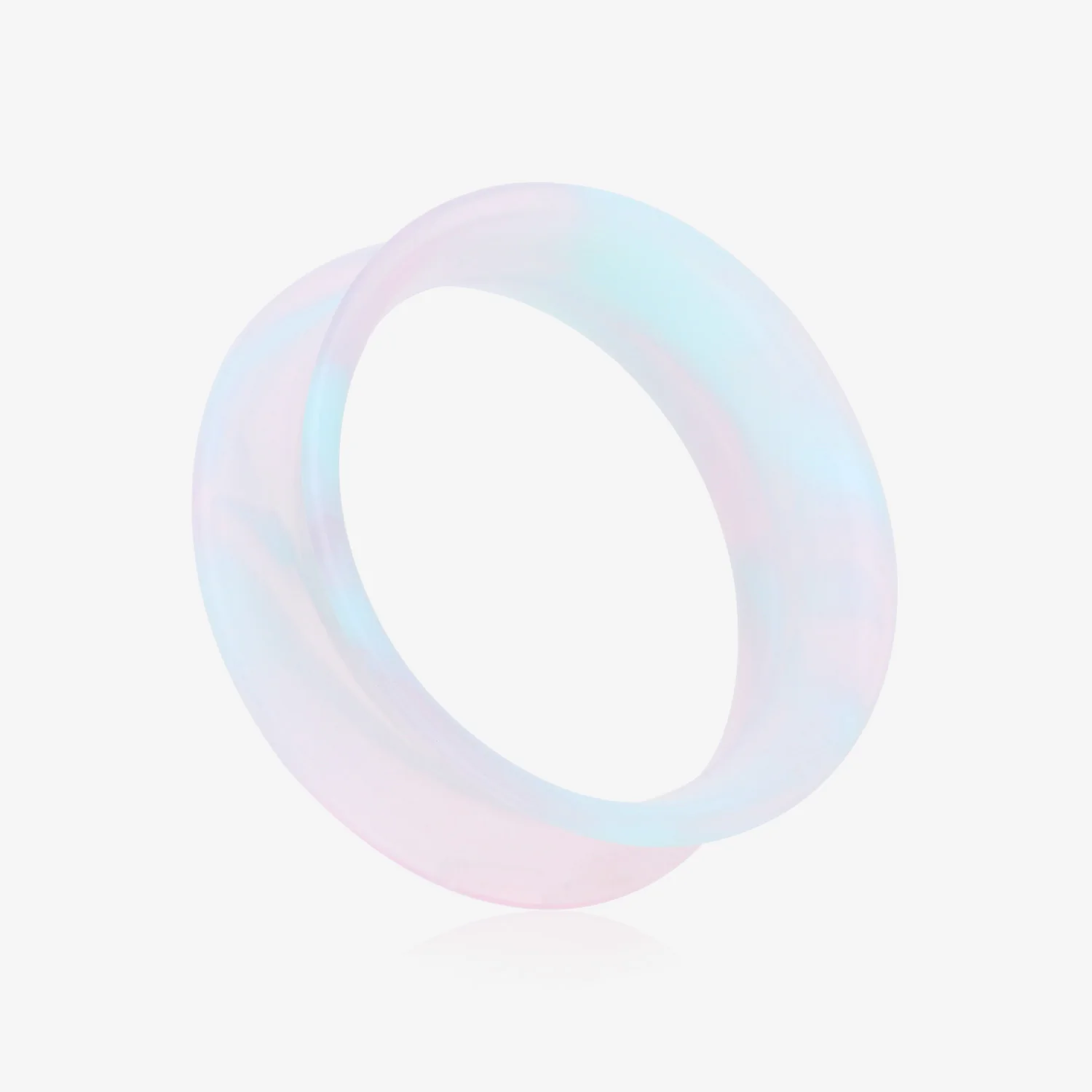 A Pair of Ultra Flexible Milky Way Silicone Double Flared Tunnel Plug
