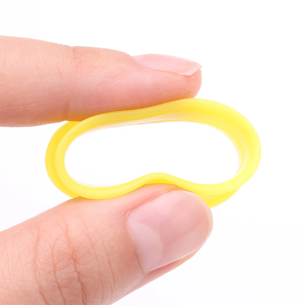 A Pair of Ultra Flexible Pastel Yellow Silicone Double Flared Tunnel Plug - Image 4