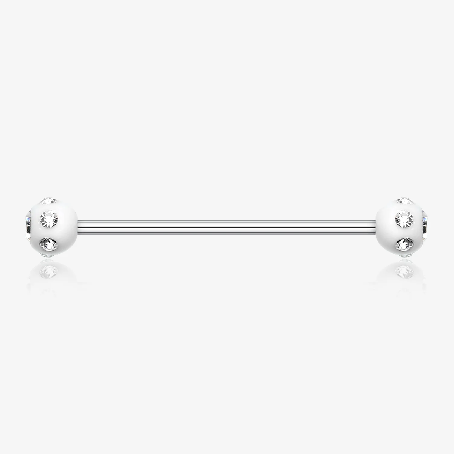 Acrylic Aurora Gem Ball Industrial Barbell*