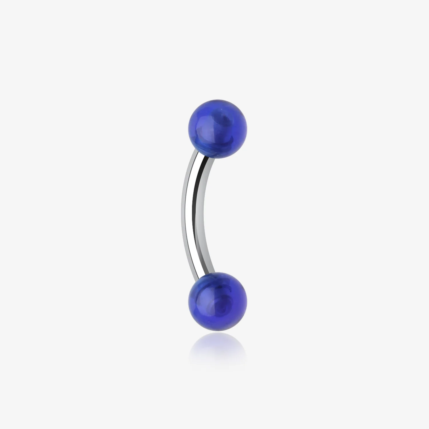 Acrylic Ball Curved Barbell Eyebrow Ring