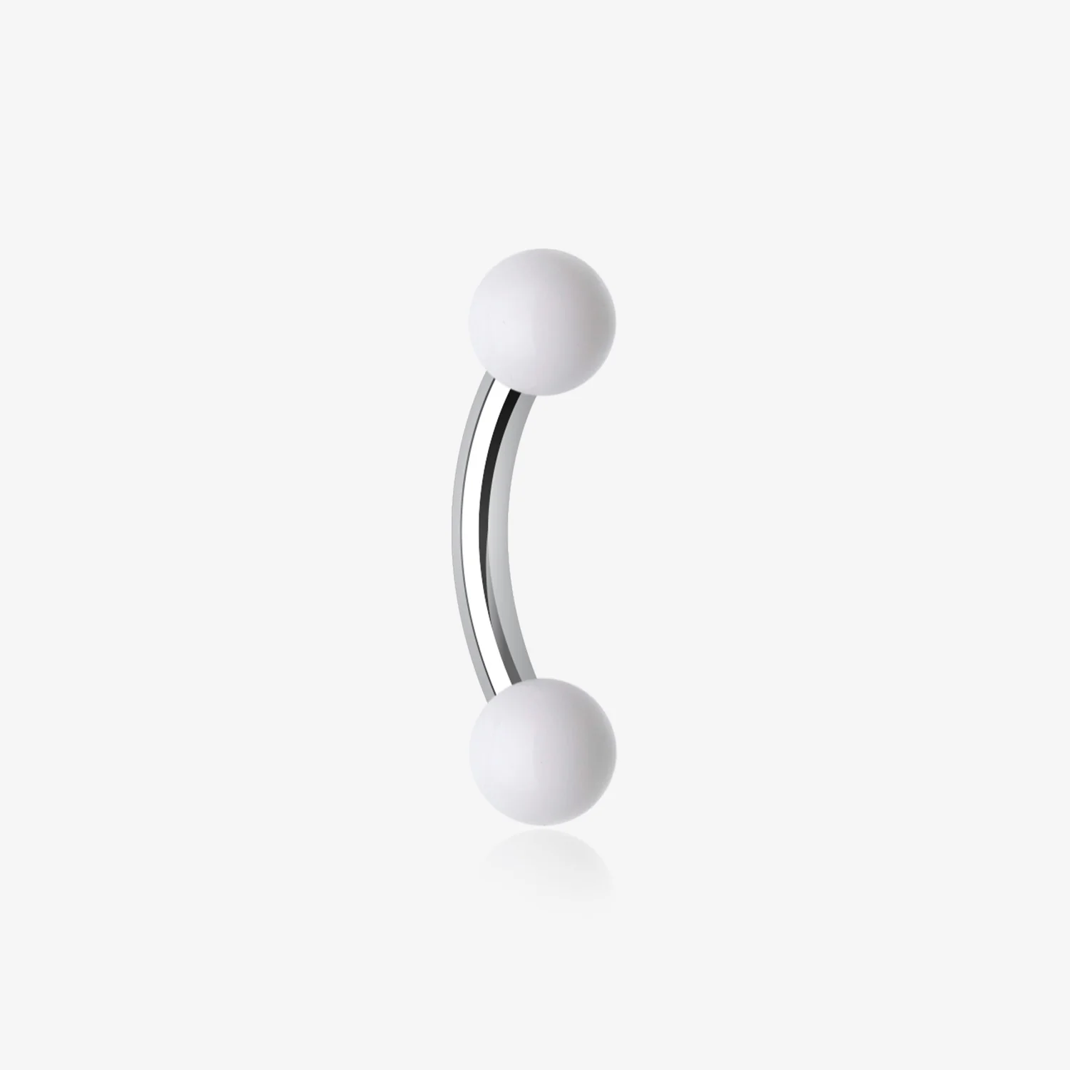 Acrylic Ball Curved Barbell Eyebrow Ring