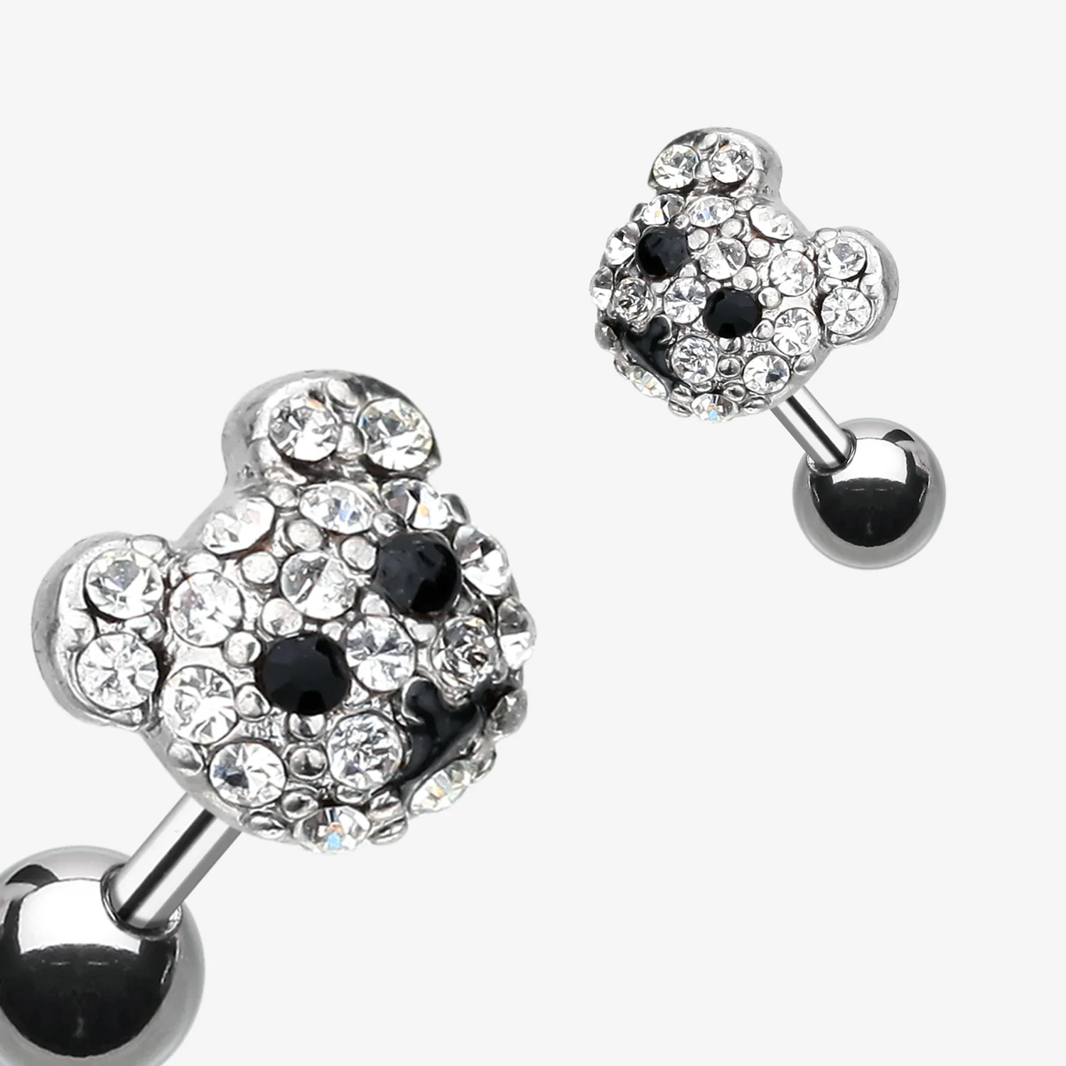 Adorable Bear Cub Multi-Gem Cartilage Earring - Image 2