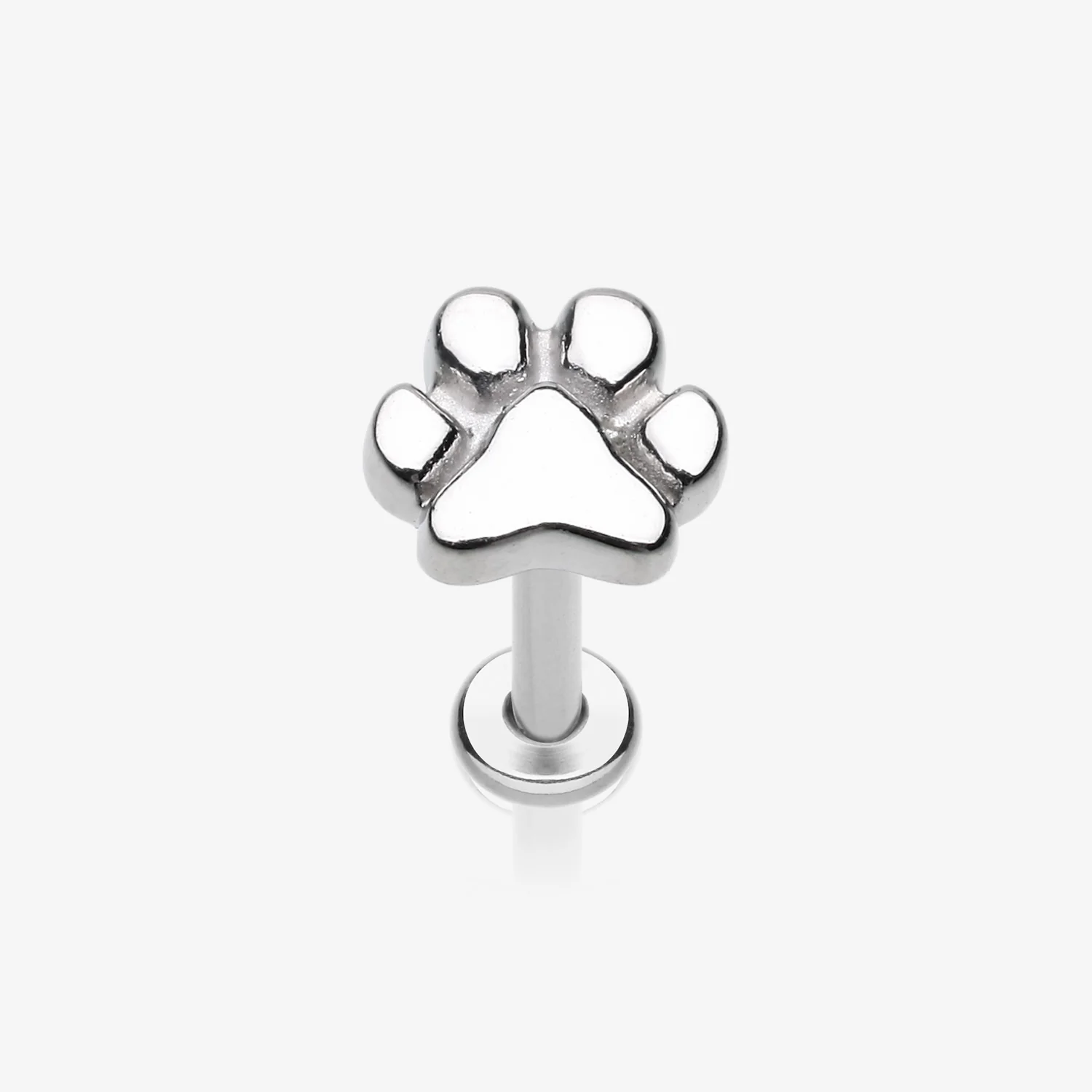 Adorable Paw Internally Threaded Steel Labret