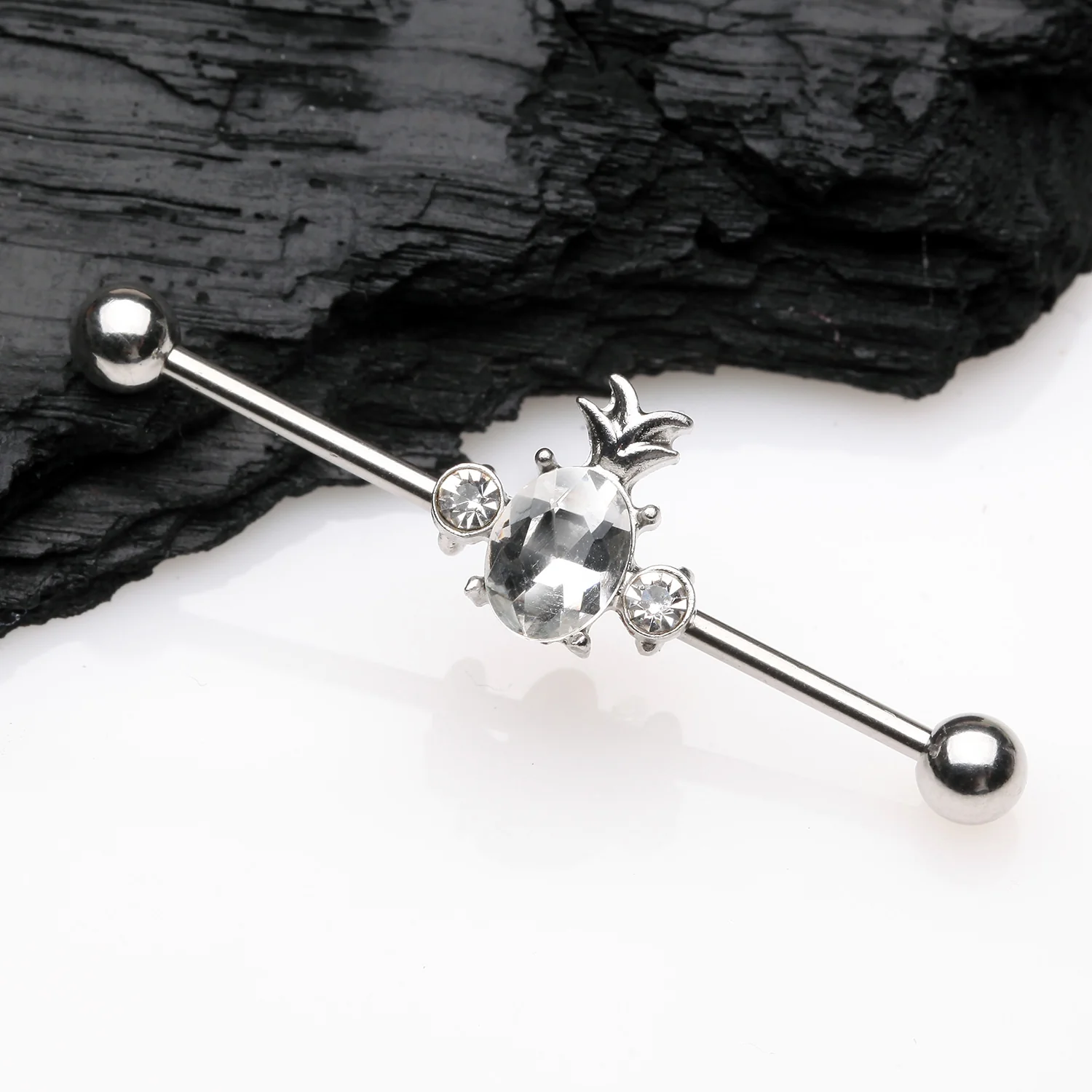 Adorable Pineapple Sparkle Industrial Barbell - Image 2