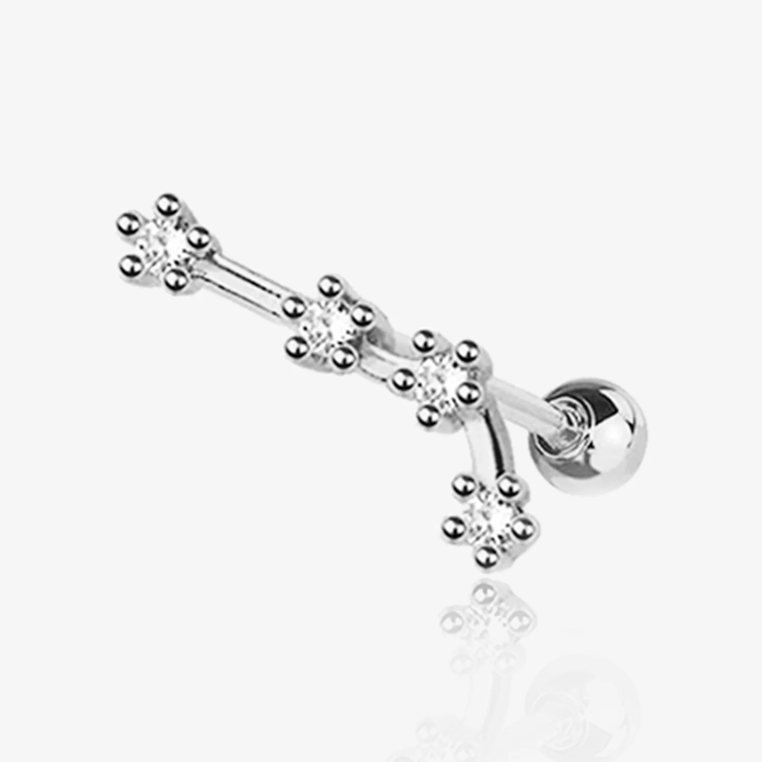Aeries Zodiac Multi-Gem Sparkles Cartilage Tragus Barbell