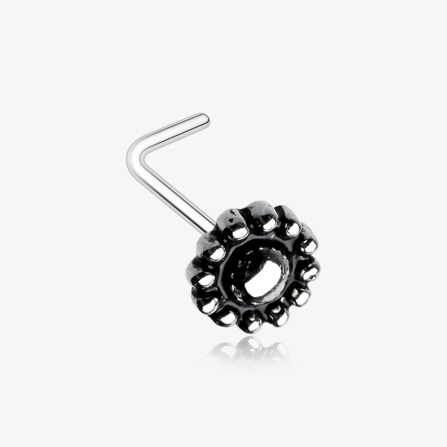 Aira Ornate Filigree Icon L-Shaped Nose Ring