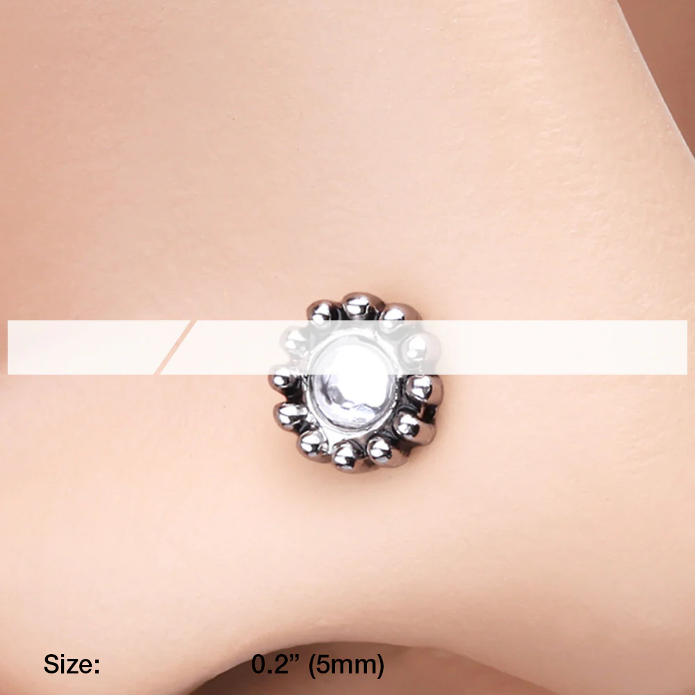 Aira Filigree Sparkle Icon L-Shaped Nose Ring - Image 3