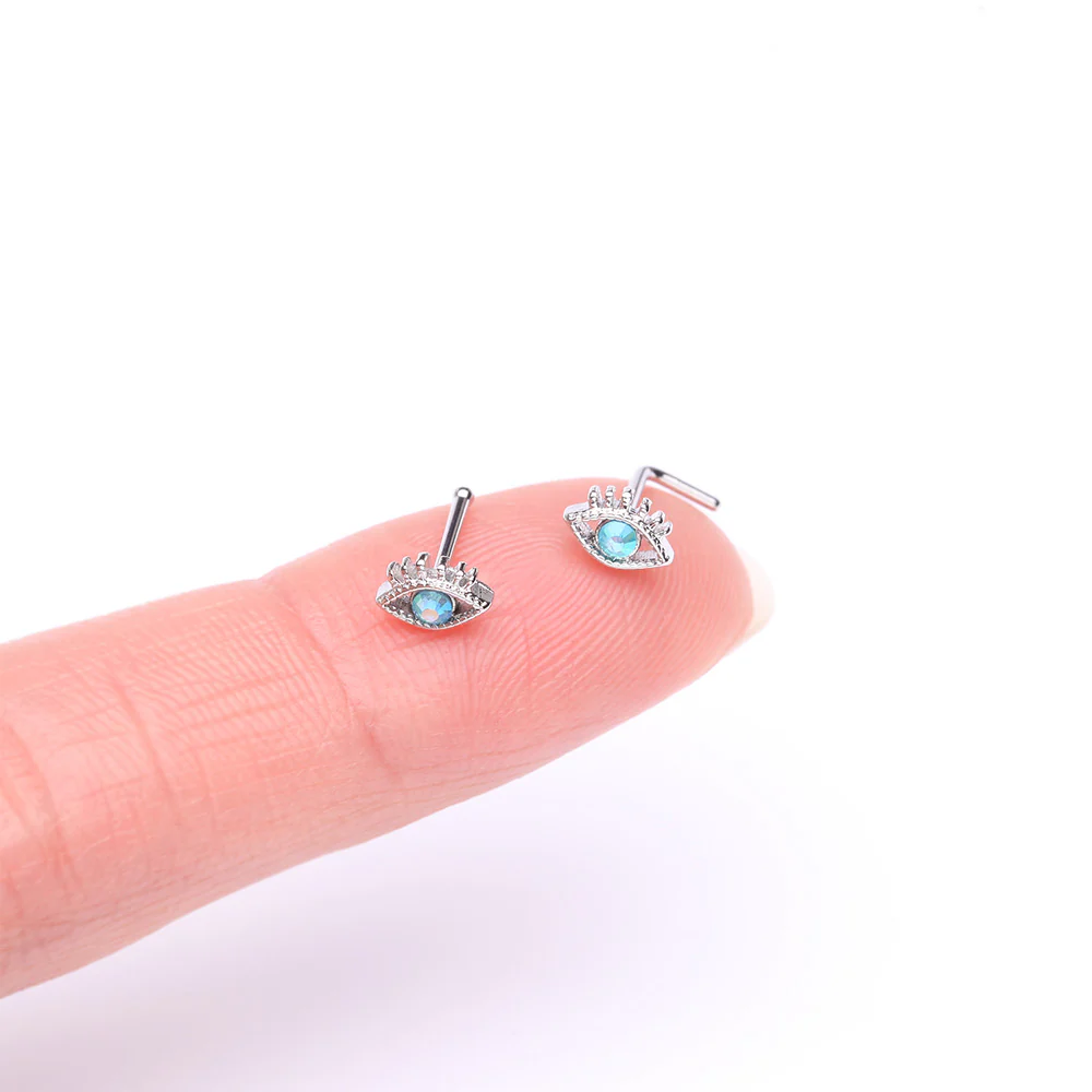 All Seeing Eye Sparkle Nose Stud Ring - Image 3