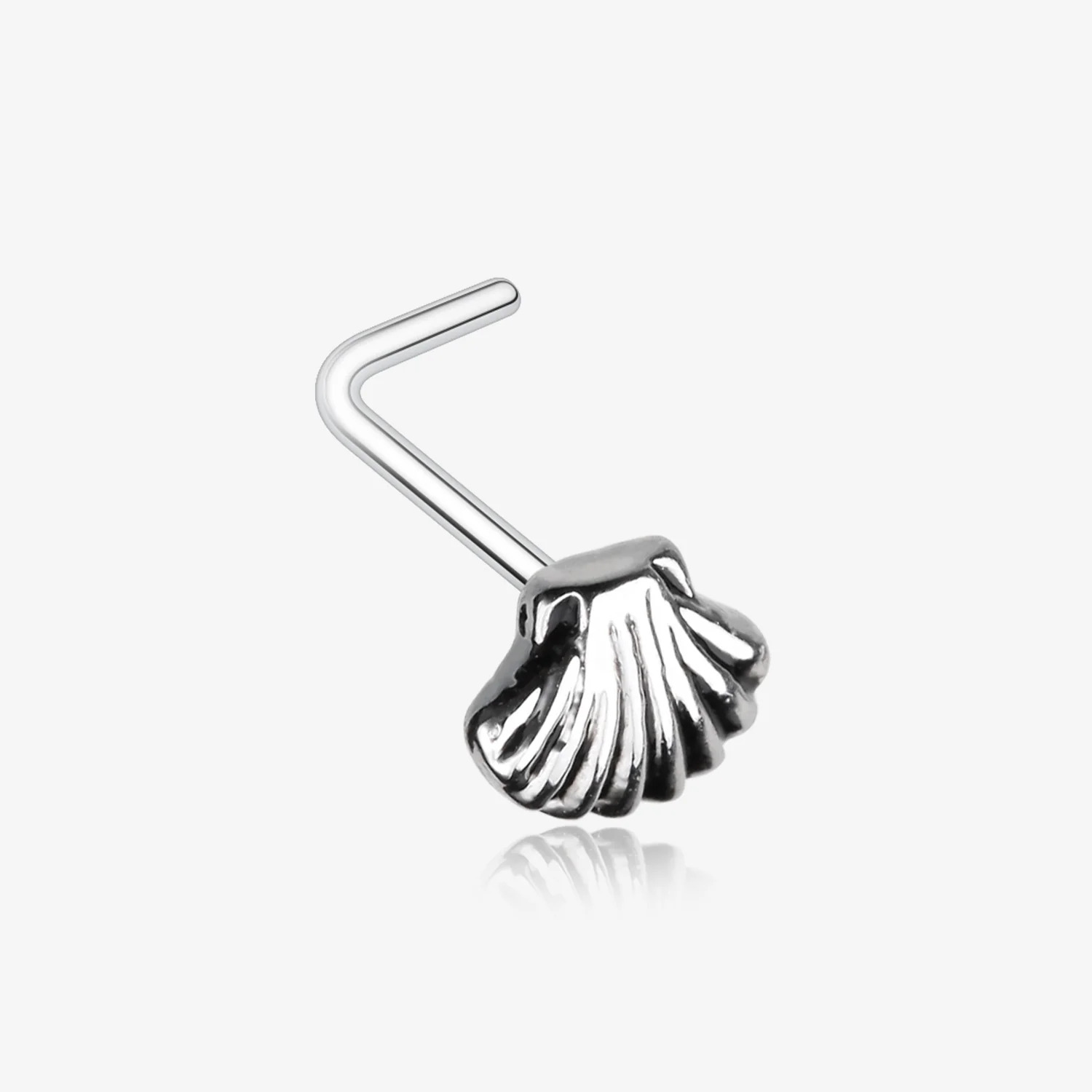 Ariel's Shell Icon L-Shaped Nose Ring