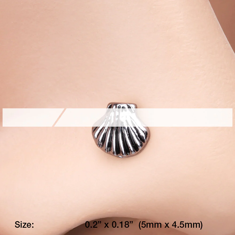 Ariel's Shell Icon Nose Stud Ring - Image 3