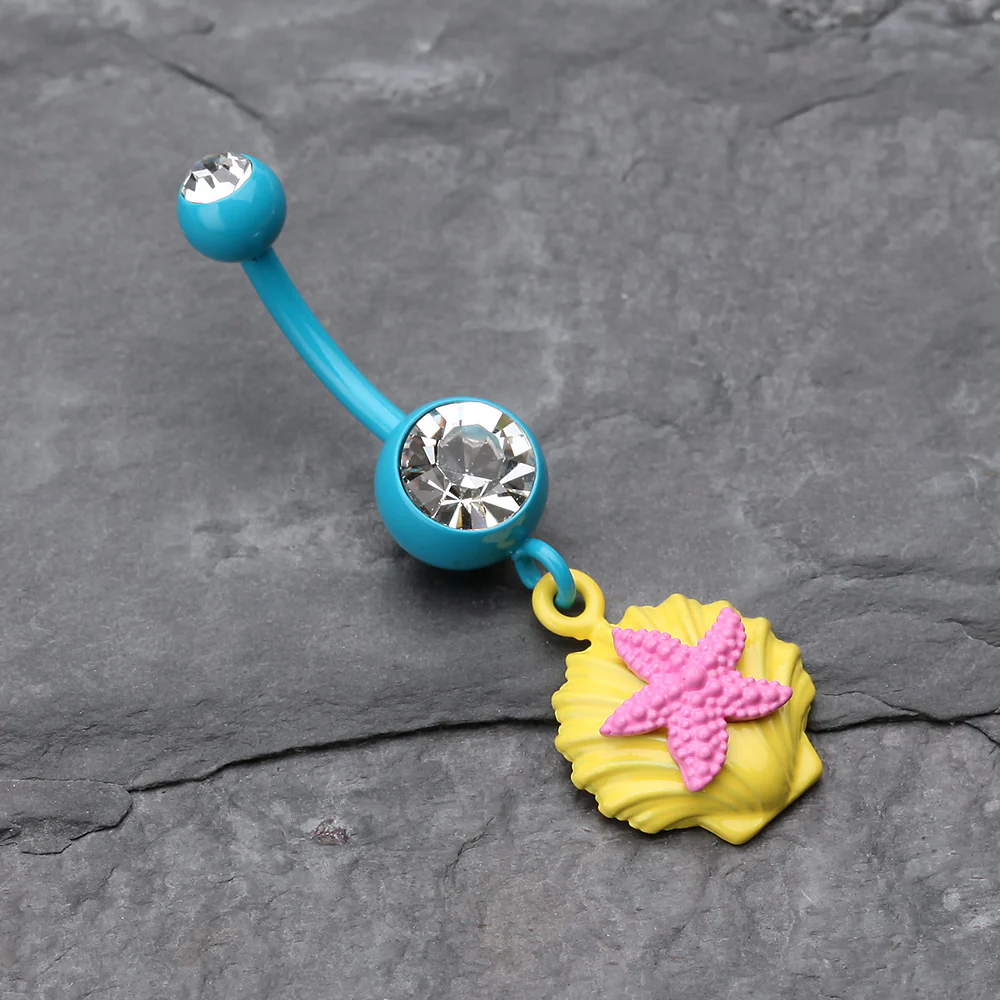 Ariel's Starfish Shell Belly Button Ring - Image 3