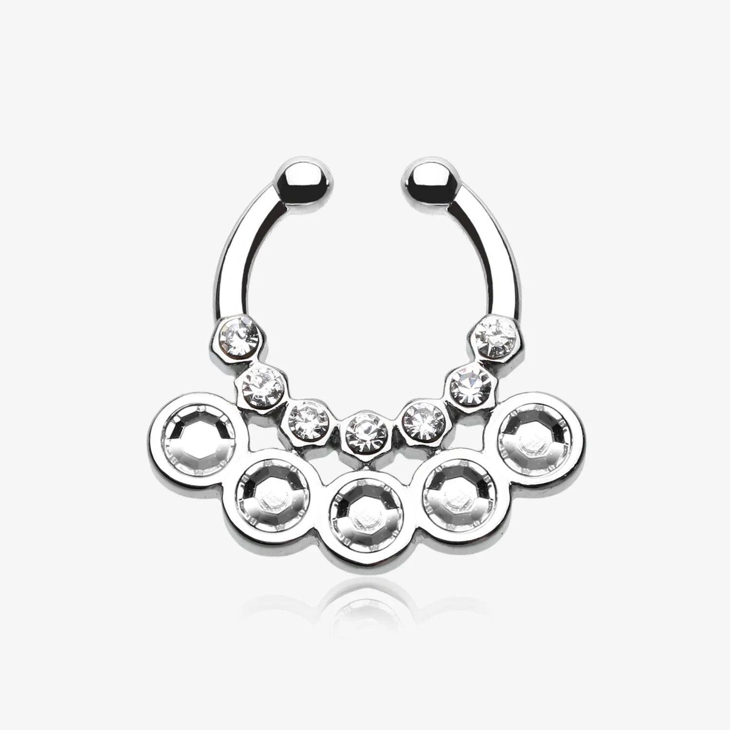 Aureole Gemina Sparkle Fake Septum Clip-On Ring*