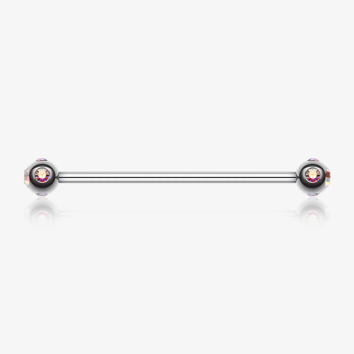 Aurora Gem Ball Industrial Barbell