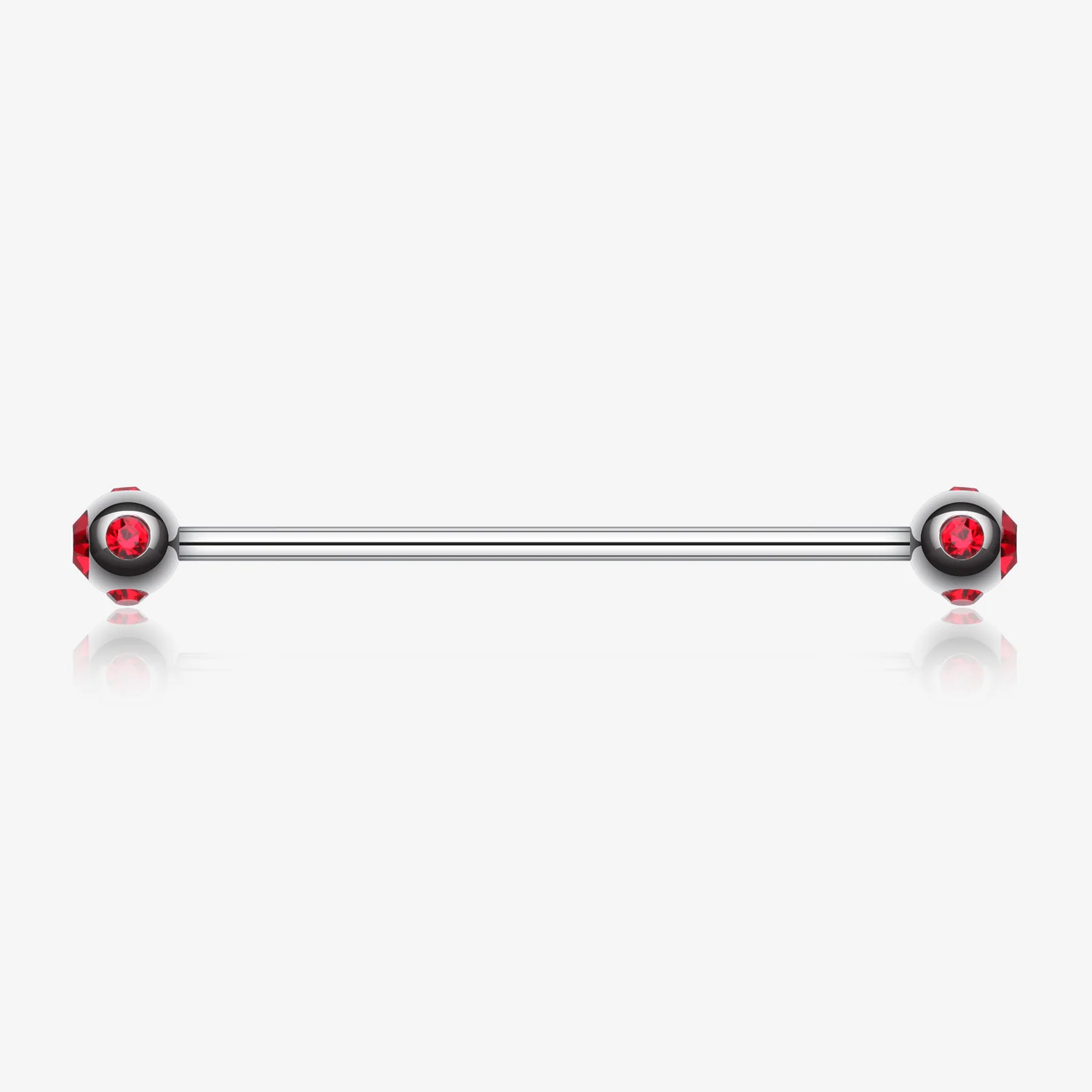 Aurora Gem Ball Industrial Barbell