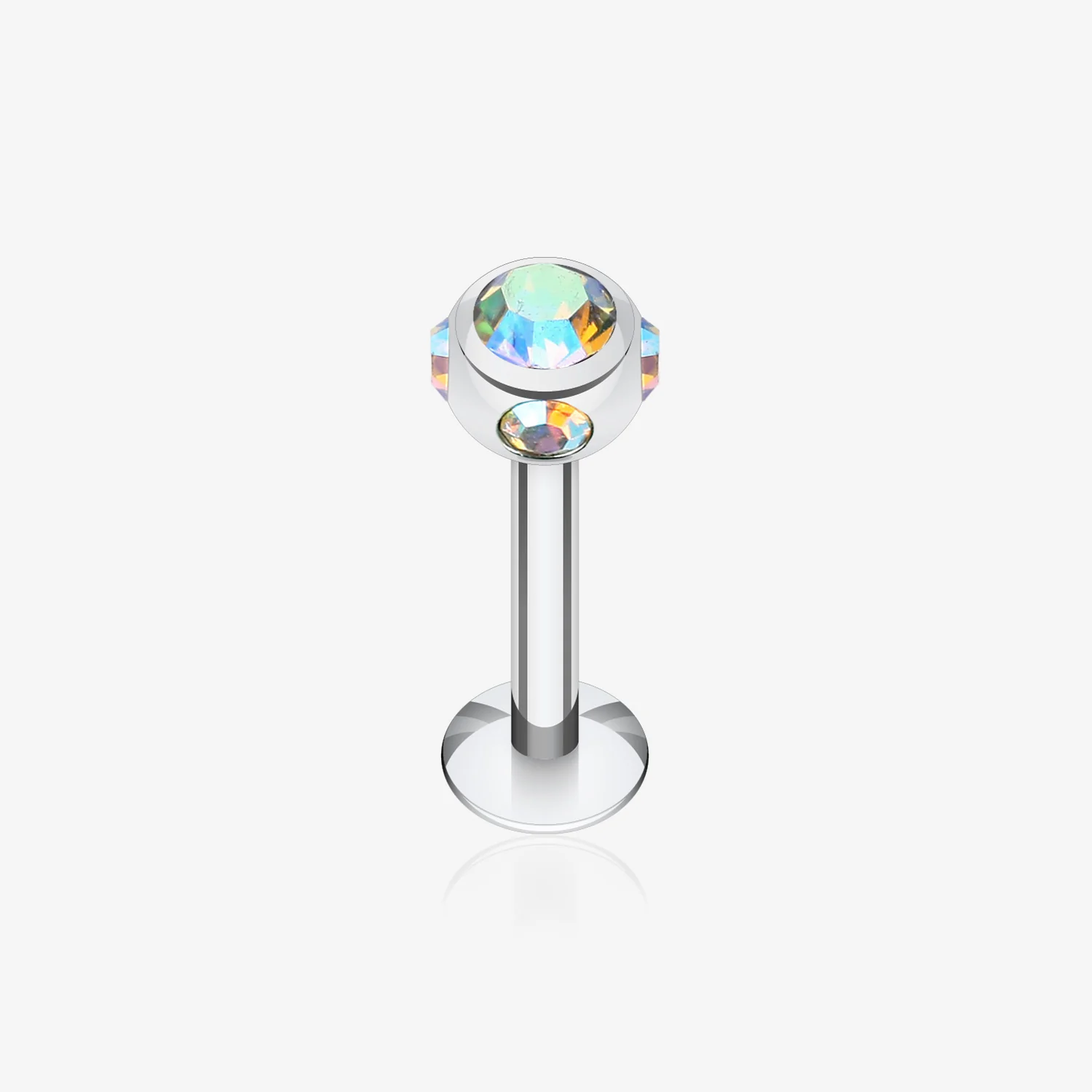 Aurora Gem Ball Steel Labret