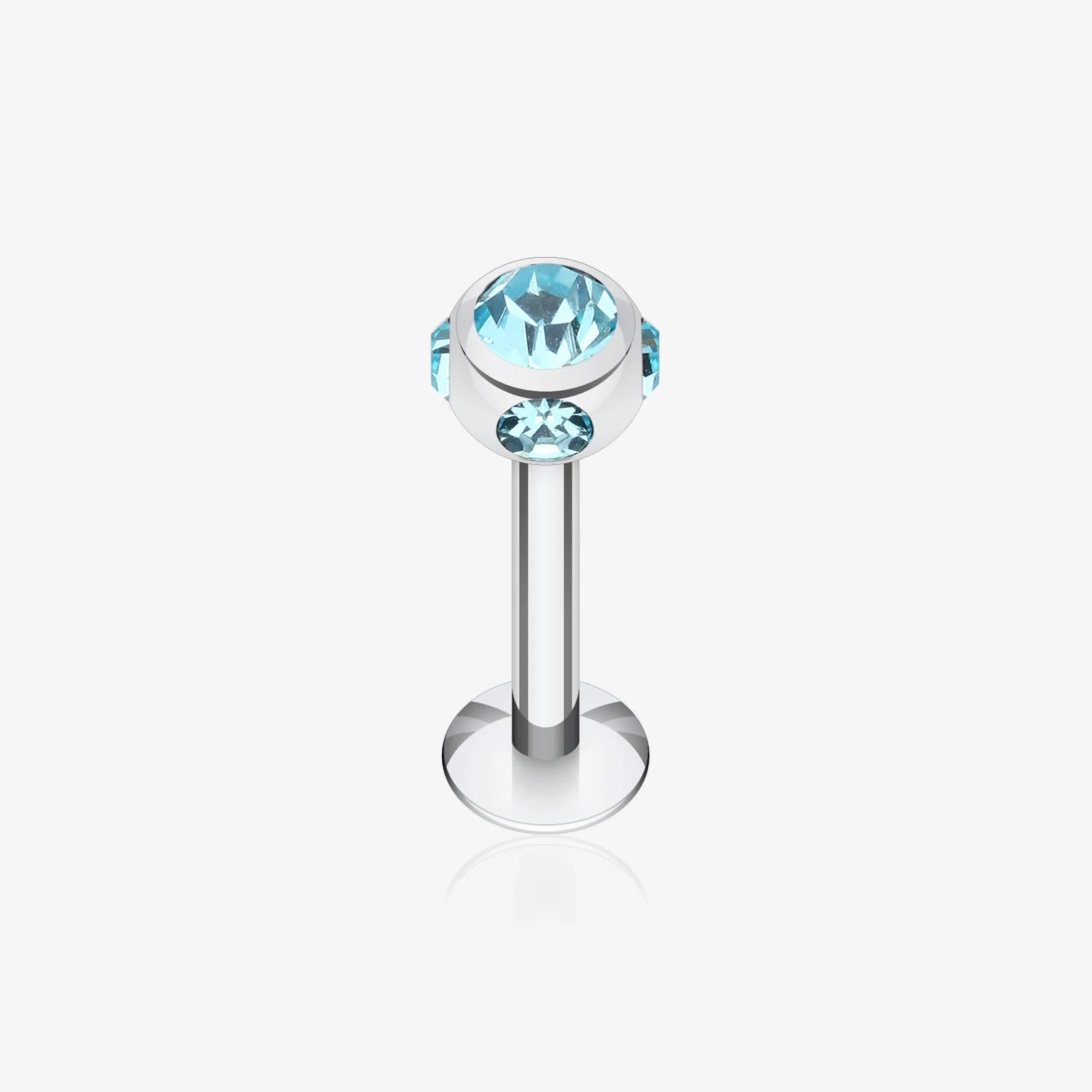 Aurora Gem Ball Steel Labret