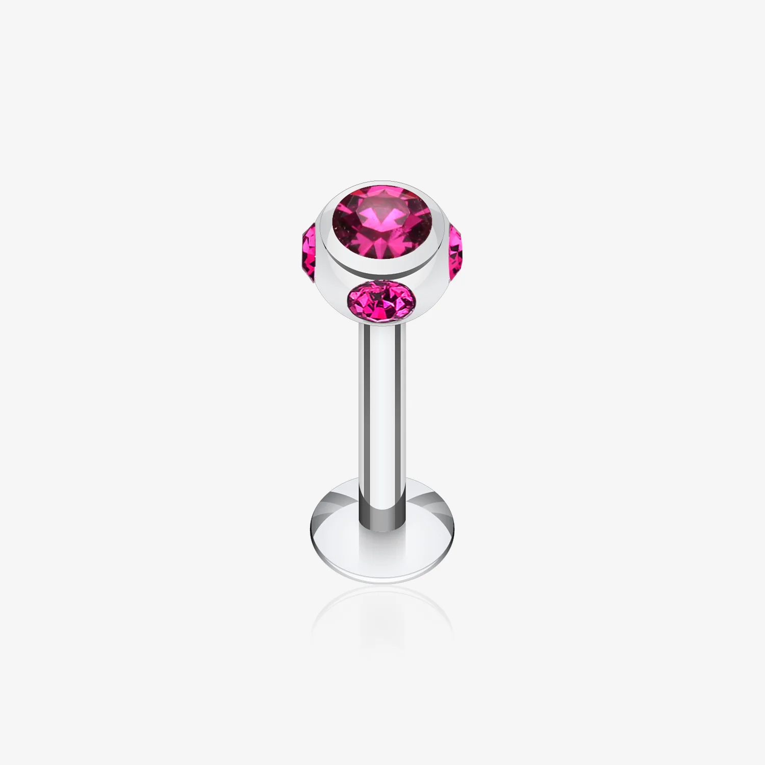 Aurora Gem Ball Steel Labret