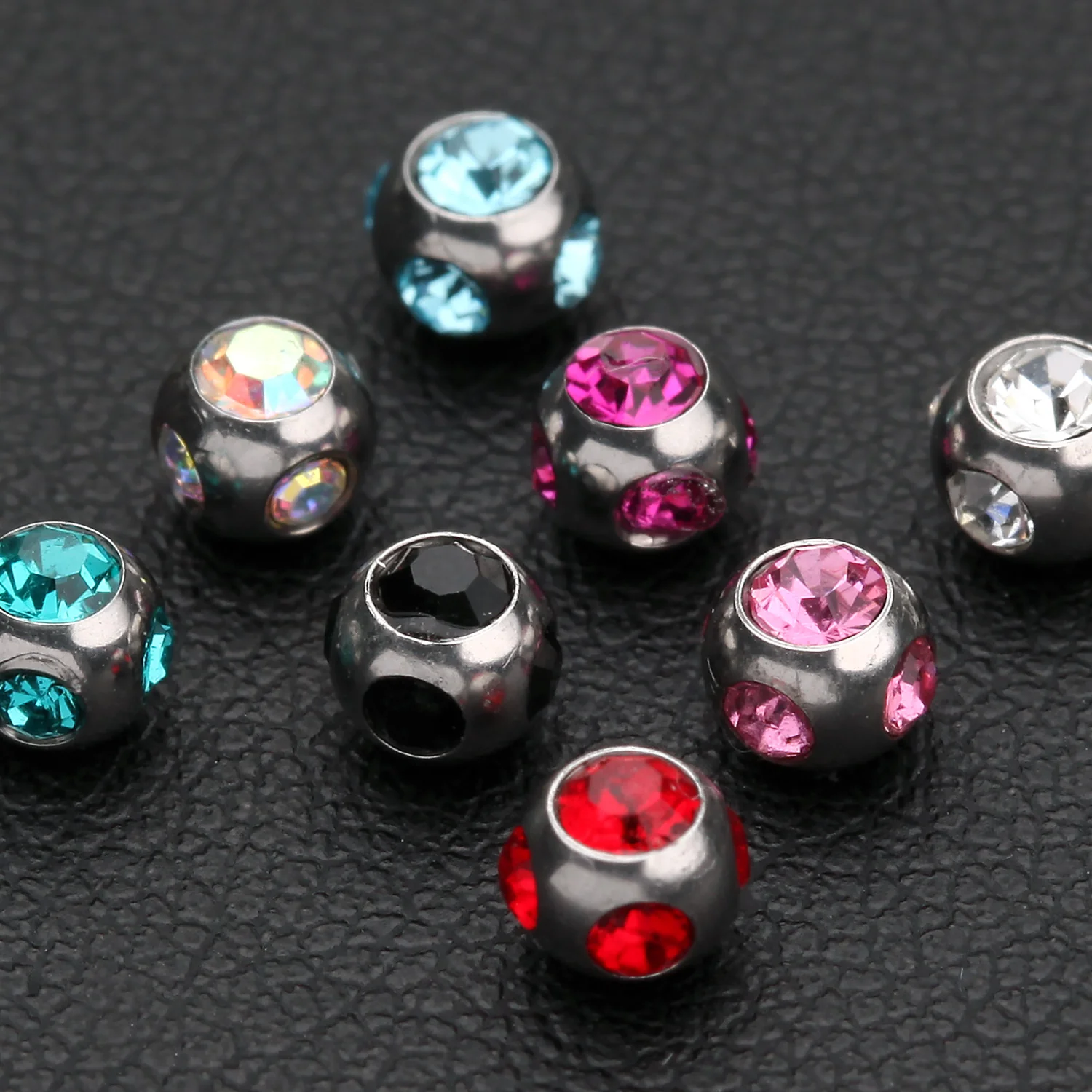 Aurora Gem Ball Steel Labret - Image 2