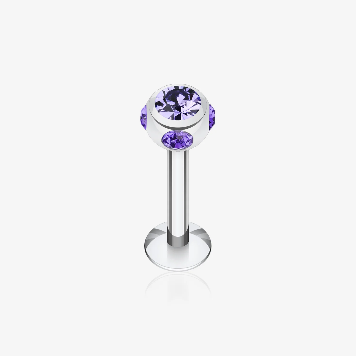 Aurora Gem Ball Steel Labret