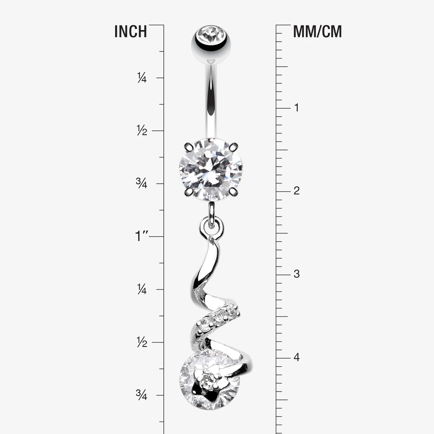 Aurora Twist Star Belly Button Ring - Image 2