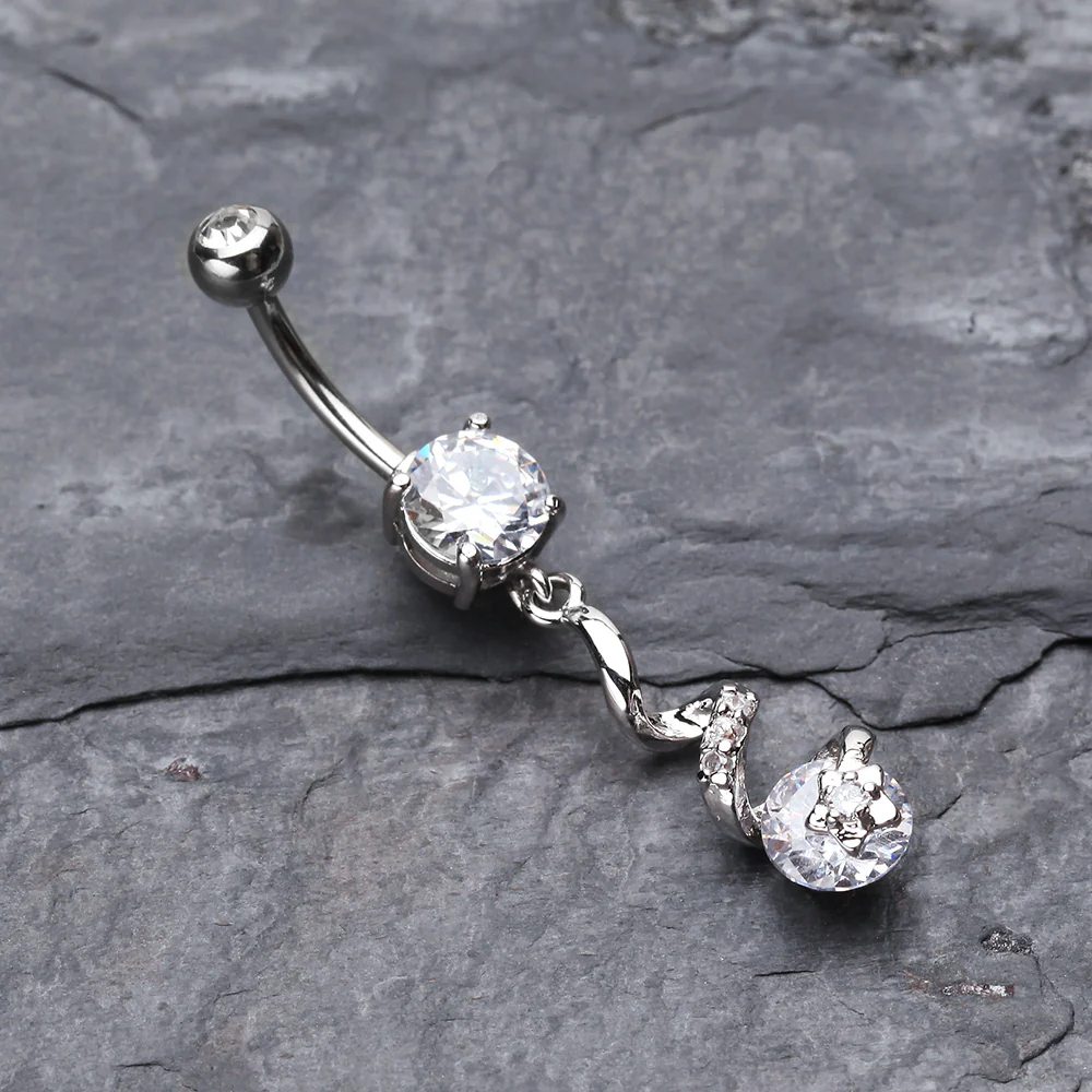 Aurora Twist Star Belly Button Ring - Image 3