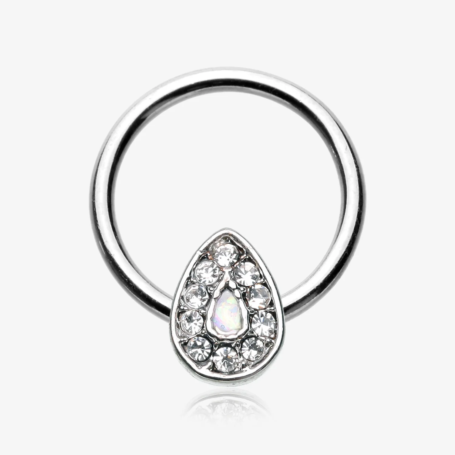 Avice Opalescent Sparkle Captive Bead Ring