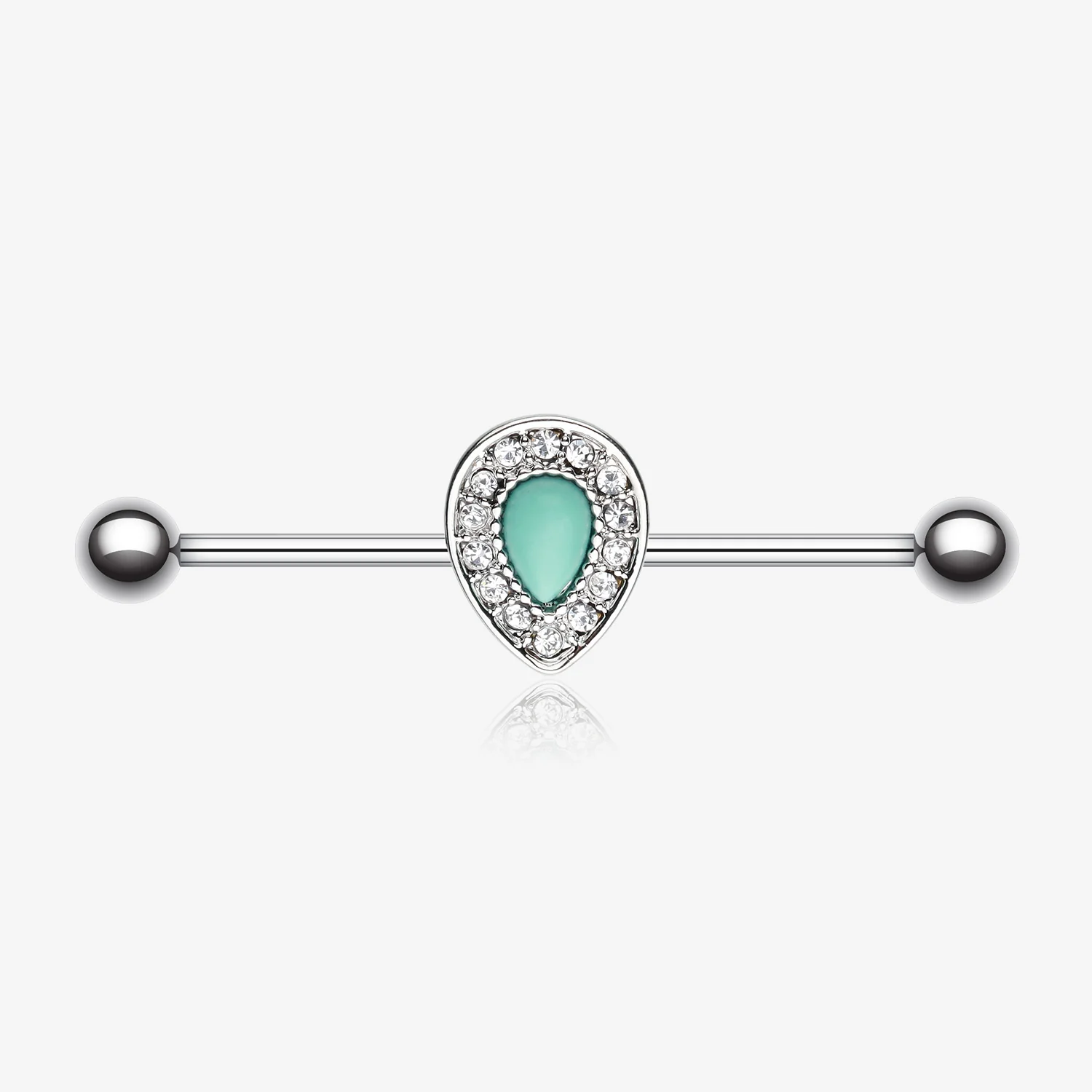 Avice Turquoise Industrial Barbell