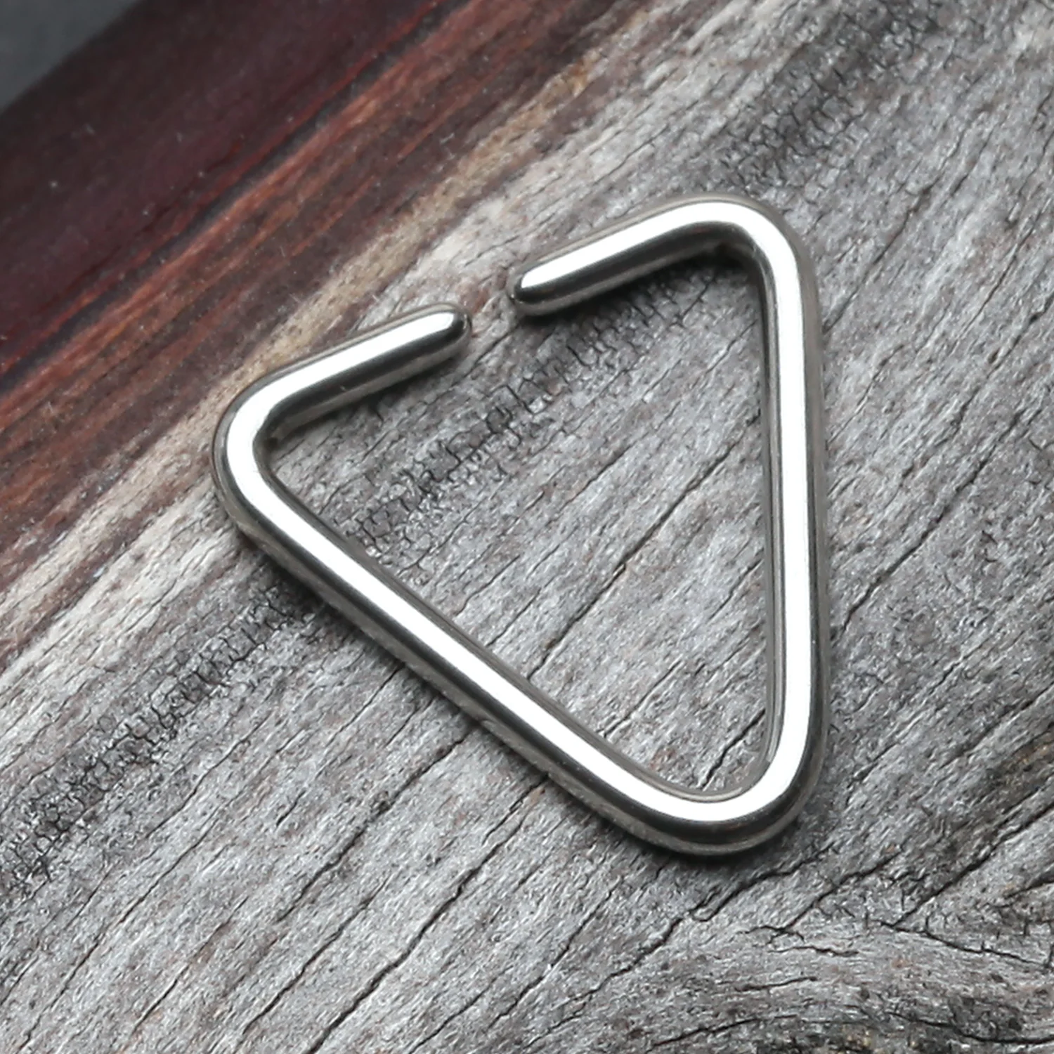 Basic Triangular Steel Bendable Twist Hoop Ring - Image 2