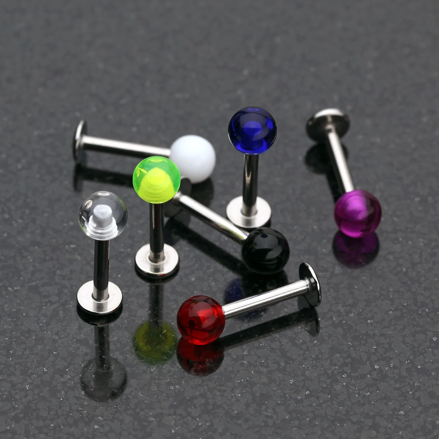 Basic UV Acrylic Ball Top Labret - Image 2