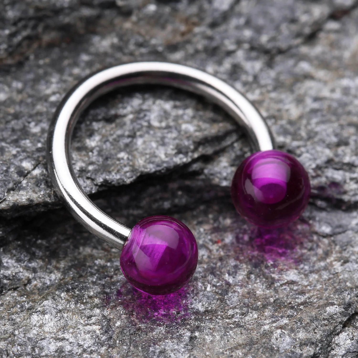 Basic UV Acrylic Horseshoe Circular Barbell - Image 2