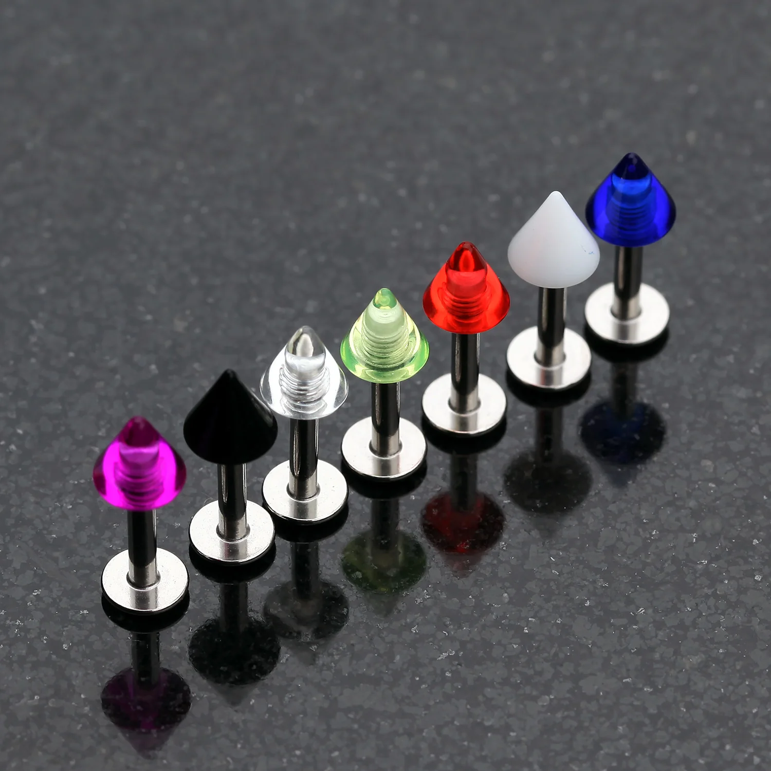 Basic UV Acrylic Spike Top Labret - Image 2