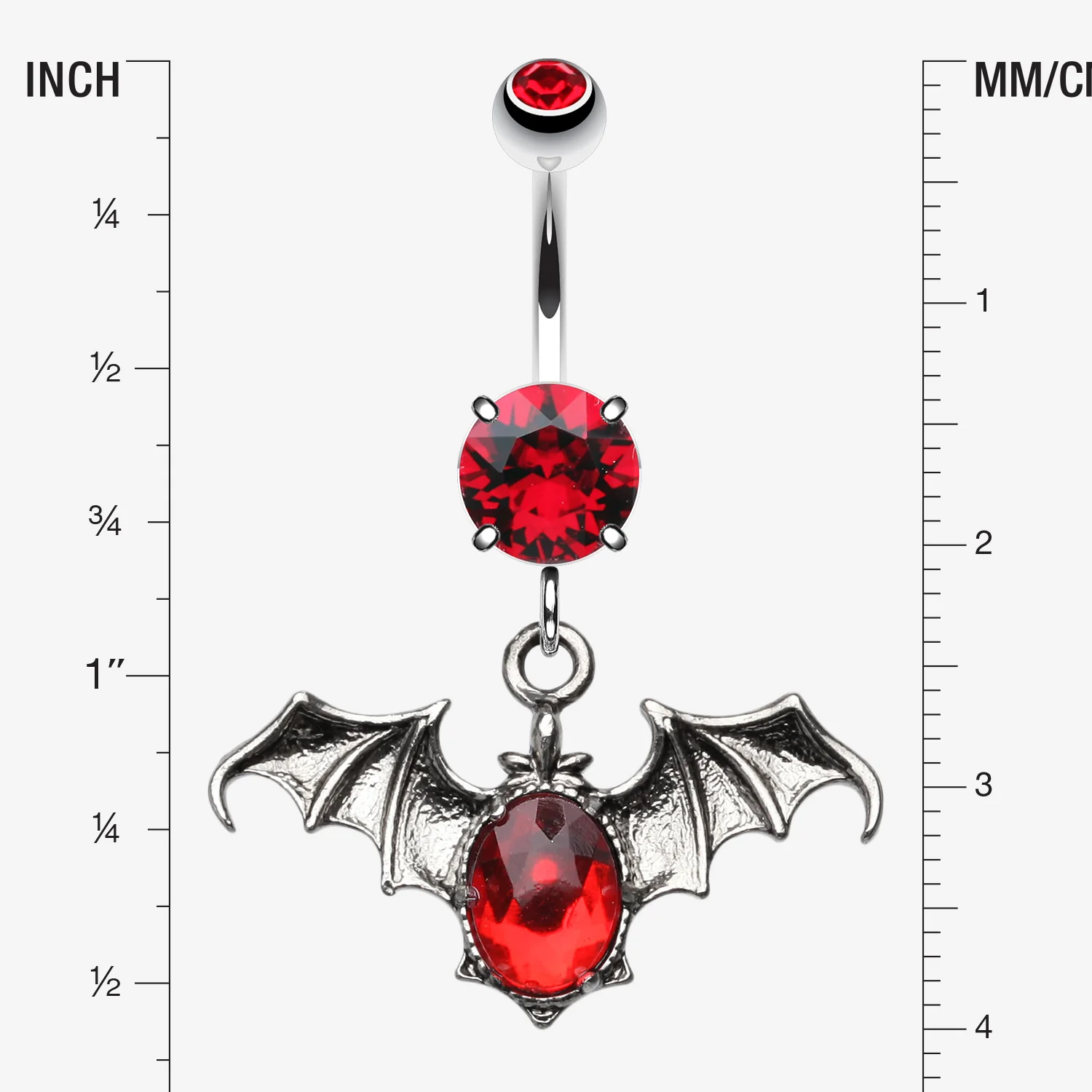 Bat Sparkle Belly Button Ring - Image 2