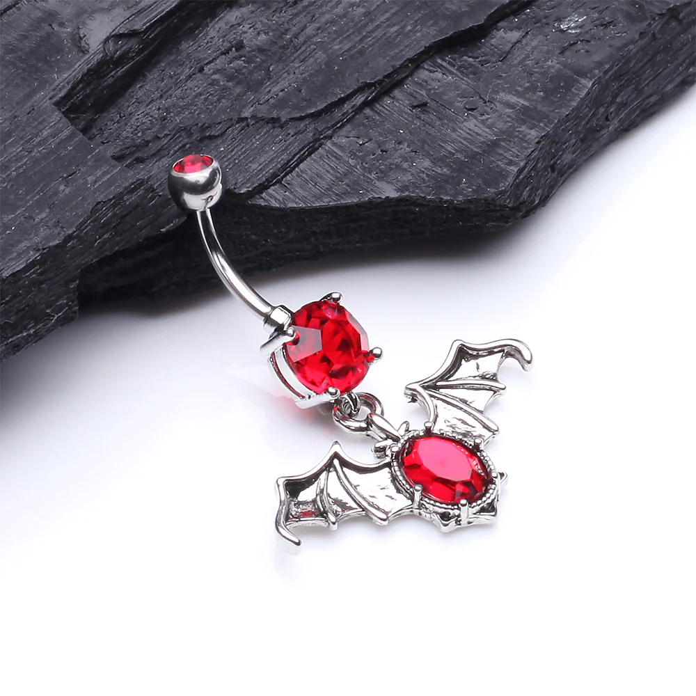 Bat Sparkle Belly Button Ring - Image 3