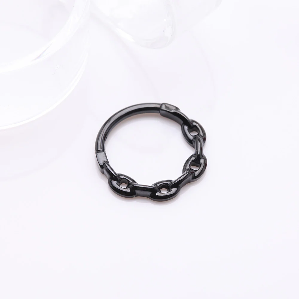 Blackline Chain Link V2 Clicker Hoop Ring - Image 3