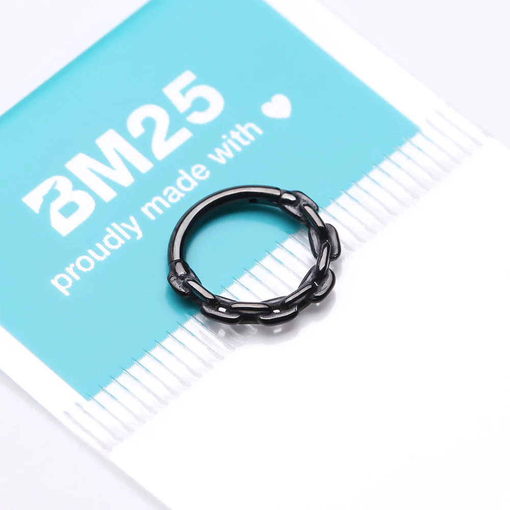 Blackline Classic Chain Link Clicker Hoop Ring - Image 4