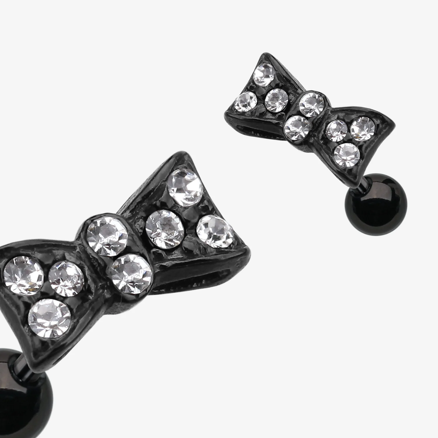 Blackline Flap Bow Tie Cartilage Earring* - Image 2