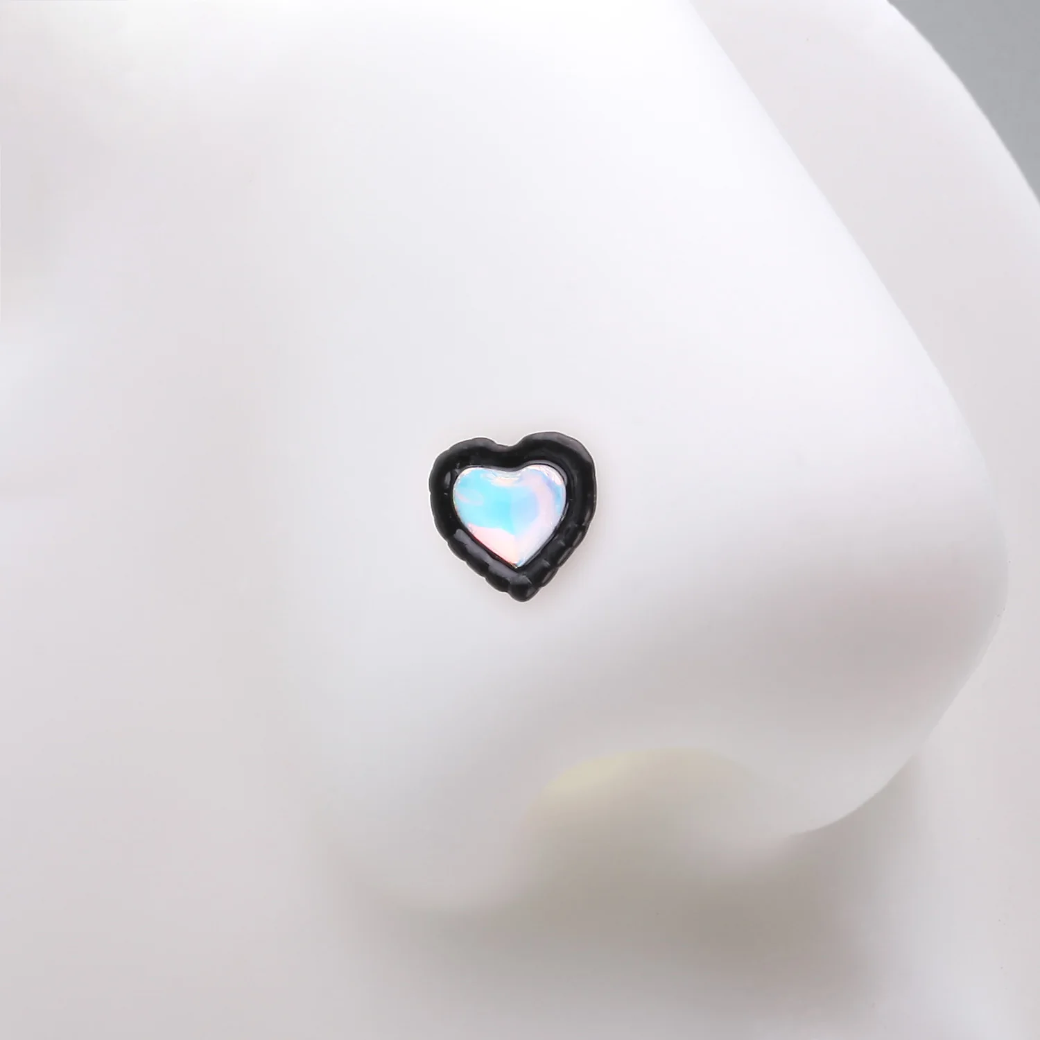 Blackline Iridescent Revo Heart L-Shaped Nose Ring - Image 2