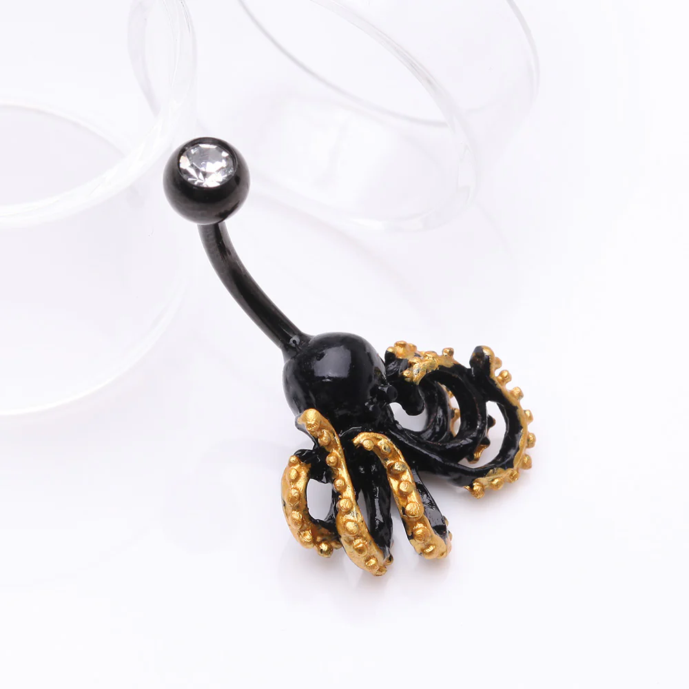 Blackline Kraken Sea Monster Belly Button Ring - Image 3