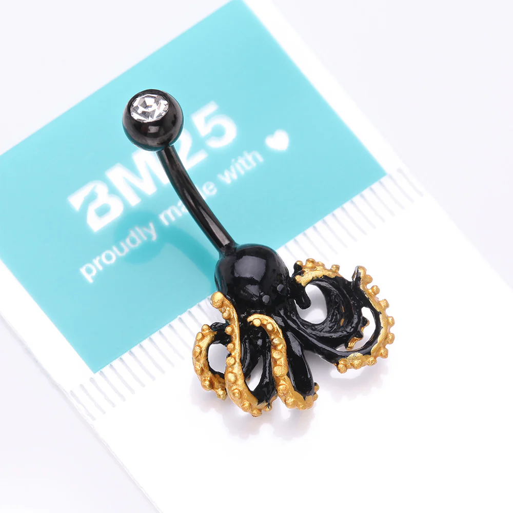 Blackline Kraken Sea Monster Belly Button Ring - Image 5