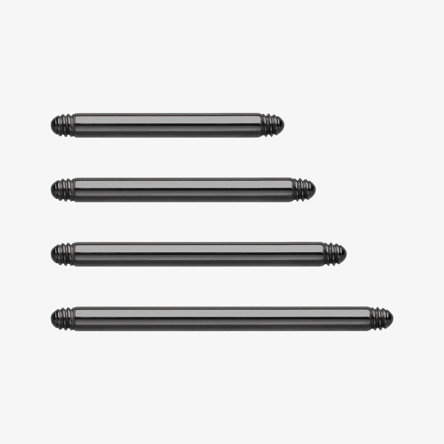 A Pair of Blackline PVD Coated Steel Replacement Barbell