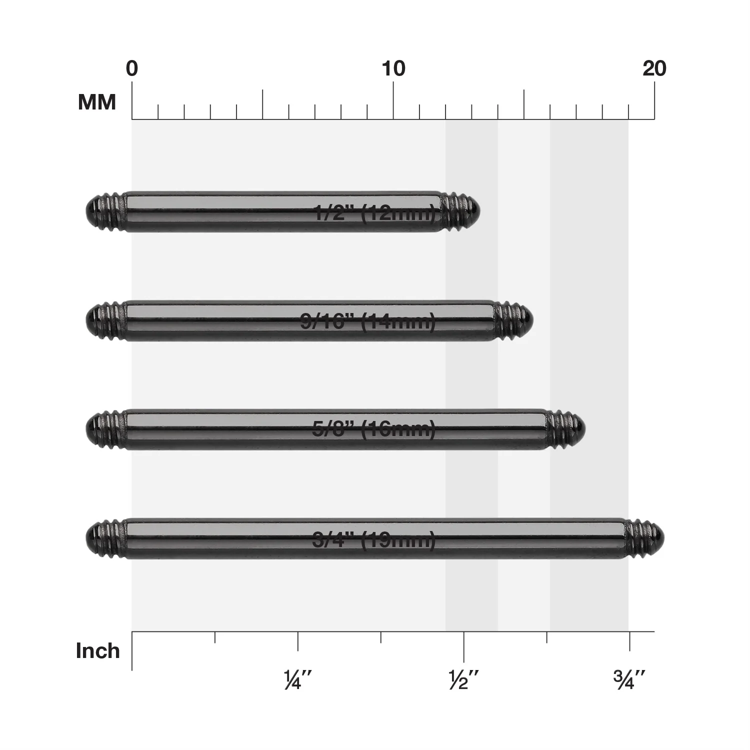 A Pair of Blackline PVD Coated Steel Replacement Barbell - Image 2