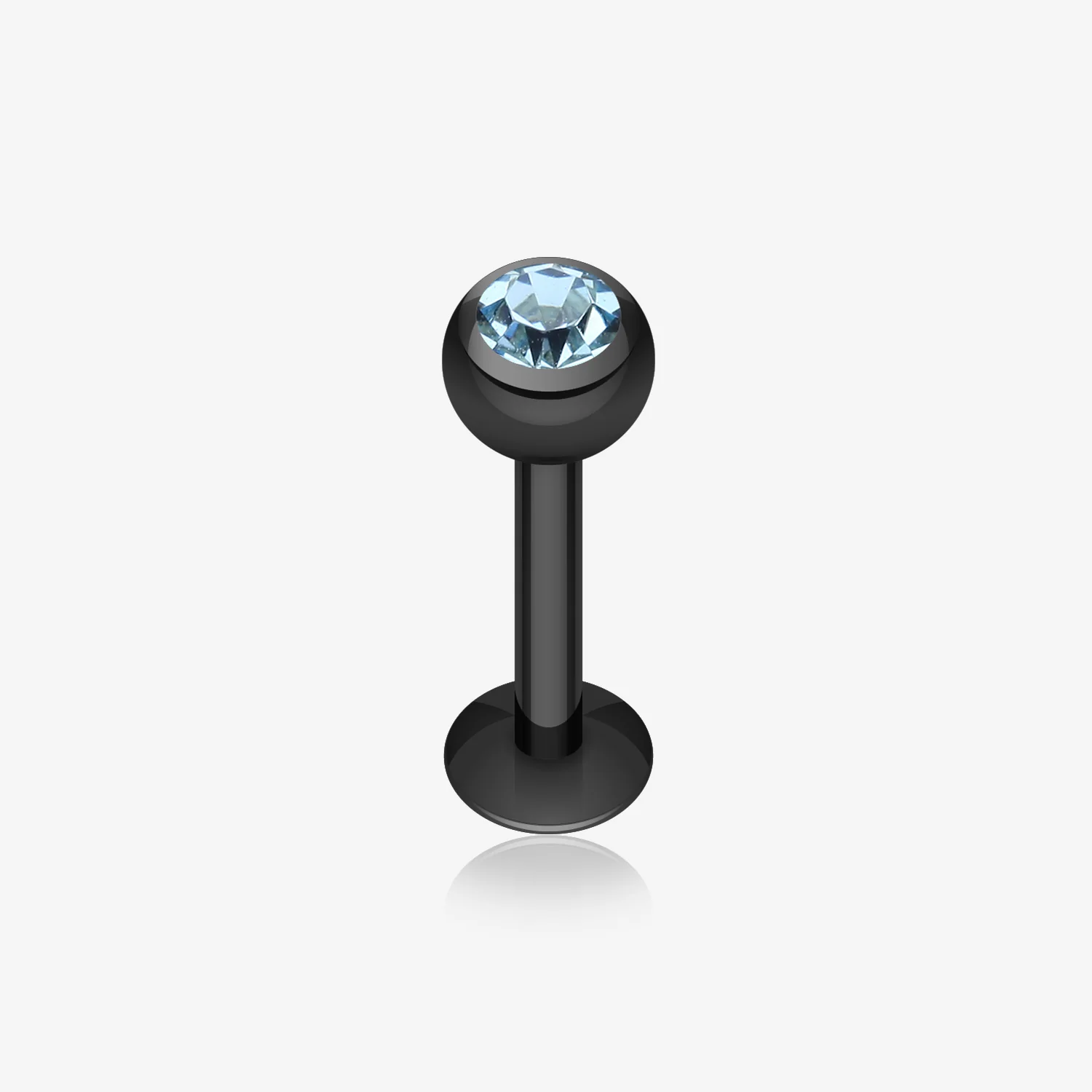 Blackline PVD Gem Ball Steel Labret