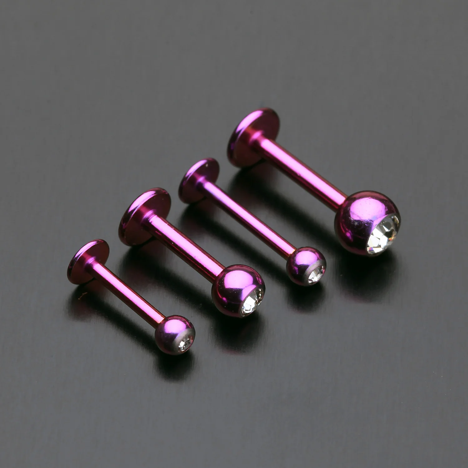 Colorline PVD Gem Ball Steel Labret - Image 2