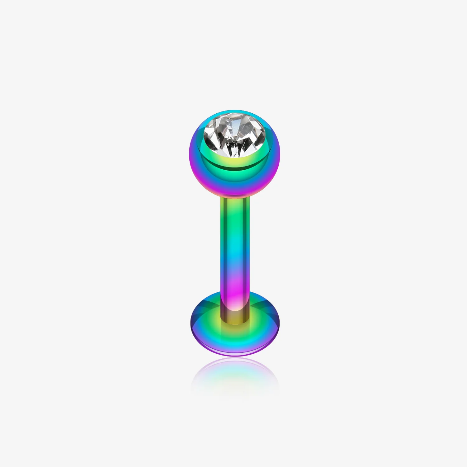 Colorline PVD Gem Ball Steel Labret