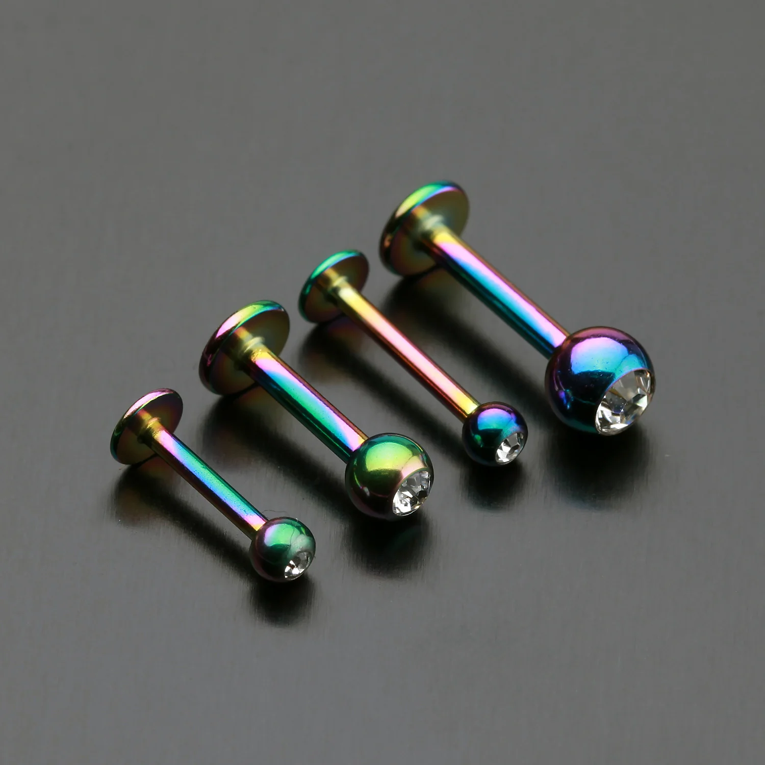 Colorline PVD Gem Ball Steel Labret - Image 2