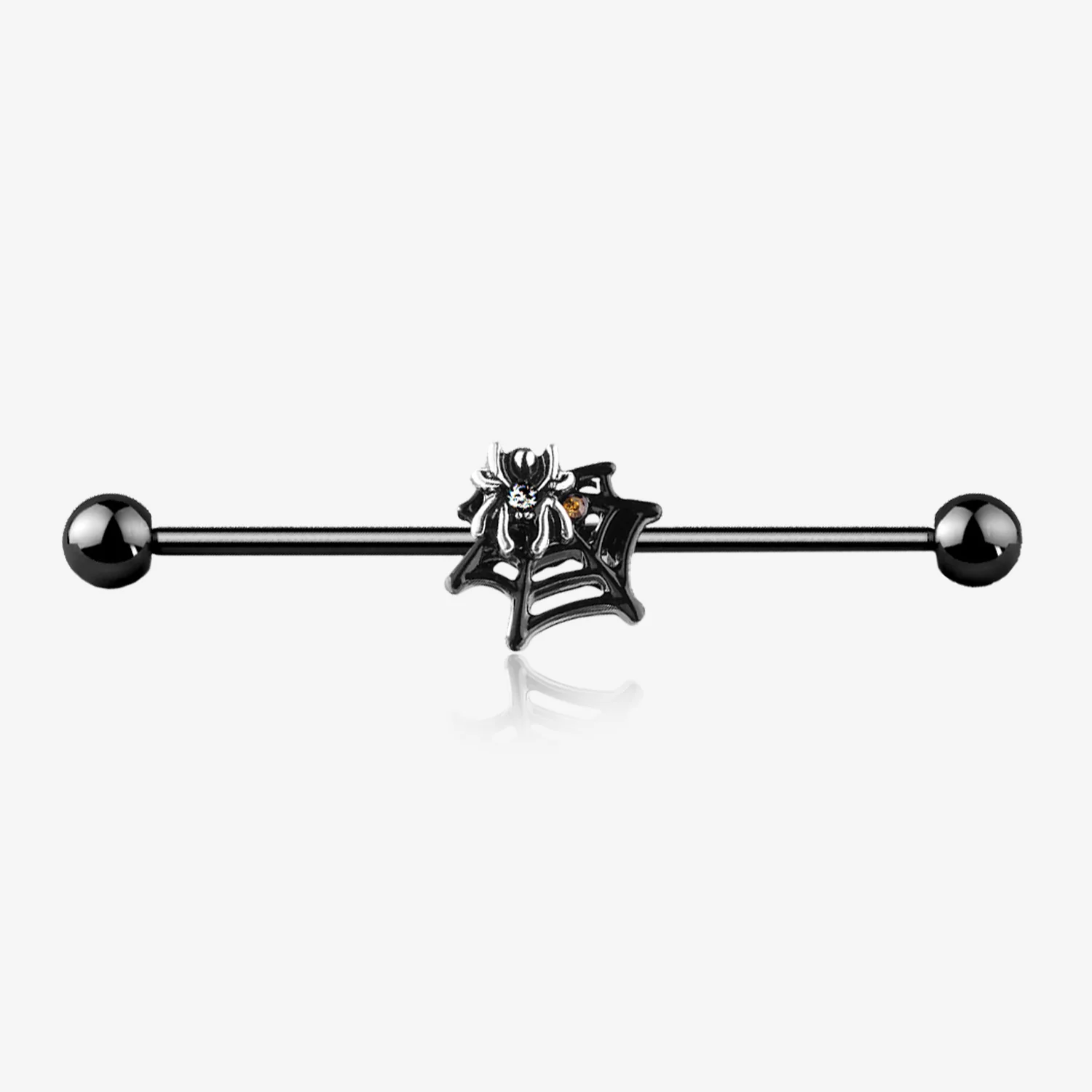 Blackline Venom Spider Web Sparkle Steel Industrial Barbell