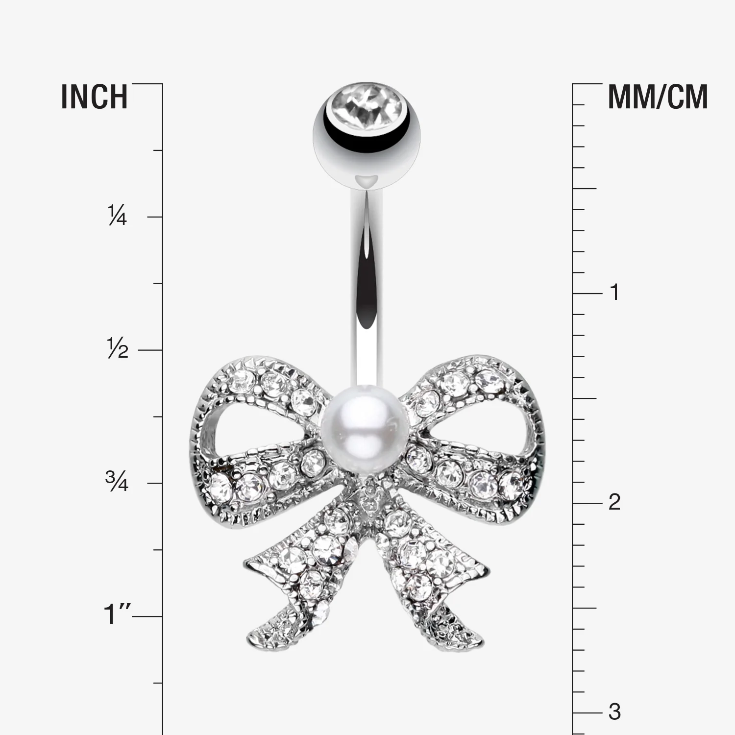 Bow-Tie Splendid Belly Button Ring - Image 2