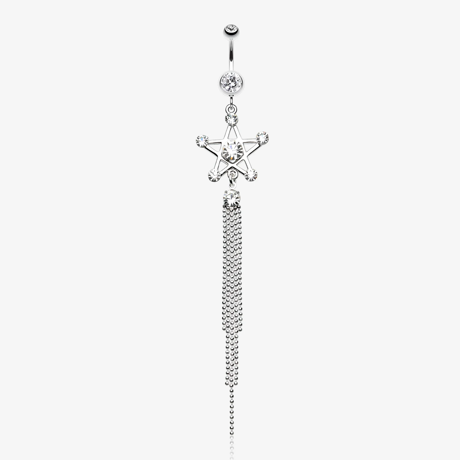 Bright Points Star Belly Button Ring